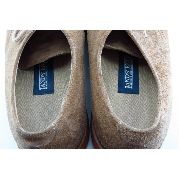 Lands\' End‎ Shoes Sz 8.5 M Almond Toe Brown Derby Oxfords Leather Men main image 4